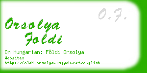 orsolya foldi business card